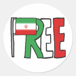 Free Iran Classic Round Sticker