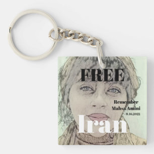 FREE IRAN REMEMBER Mahsa Amini Key Ring