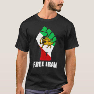 Free Iran unity fist with lion T-Shirt
