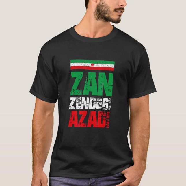 Free Iran Zan Zendegi Azadi Freedom Iran Azadi Per T-Shirt (Front)