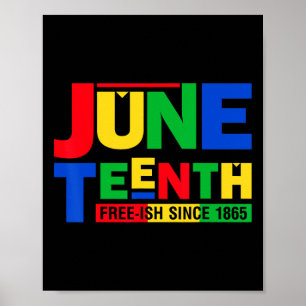 Free-ish 1865 Black History Afro American Poster