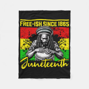 Free-ish Since 1865 Freedom Day Juneteenth Fleece Blanket