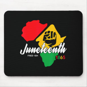 Free-ish since 1865 juneteenth day black pride mouse pad