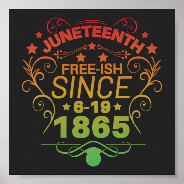 Free-ish Since 1865 Juneteenth Freedom Poster (Front)