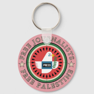 Free Jounalists Free Palestine Key Ring