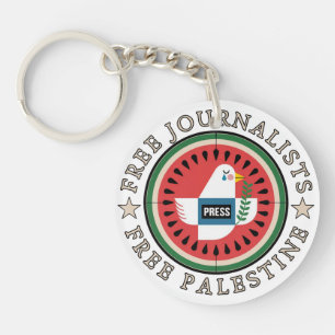 Free Jounalists Free Palestine Key Ring