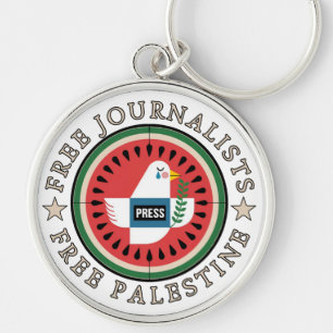 Free Jounalists Free Palestine Key Ring
