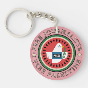 Free Jounalists Free Palestine Key Ring