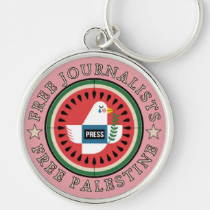 Free Jounalists Free Palestine Key Ring
