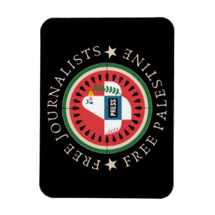 Free Jounalists Free Palestine Magnet