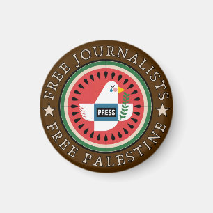 Free Jounalists Free Palestine Magnet