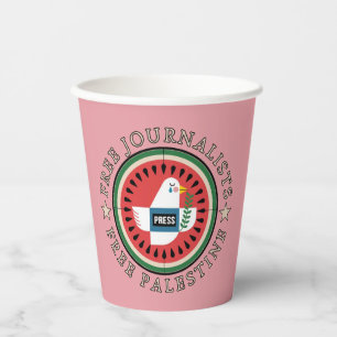 Free Jounalists Free Palestine Paper Cups