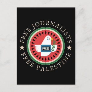 Free Jounalists Free Palestine Postcard