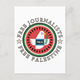 Free Jounalists Free Palestine Postcard