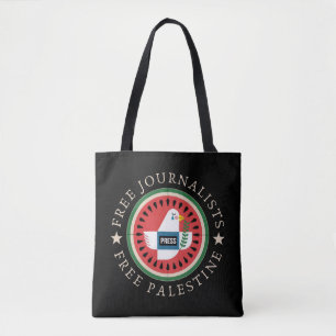 Free Jounalists Free Palestine Tote Bag