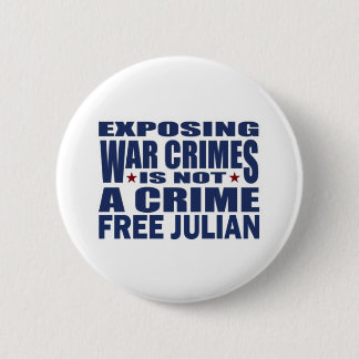 Free Julian Assange - WikiLeaks 6 Cm Round Badge