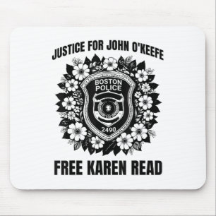 Free Karen Read Justice For John Okeefe 2025 Badge Mouse Pad