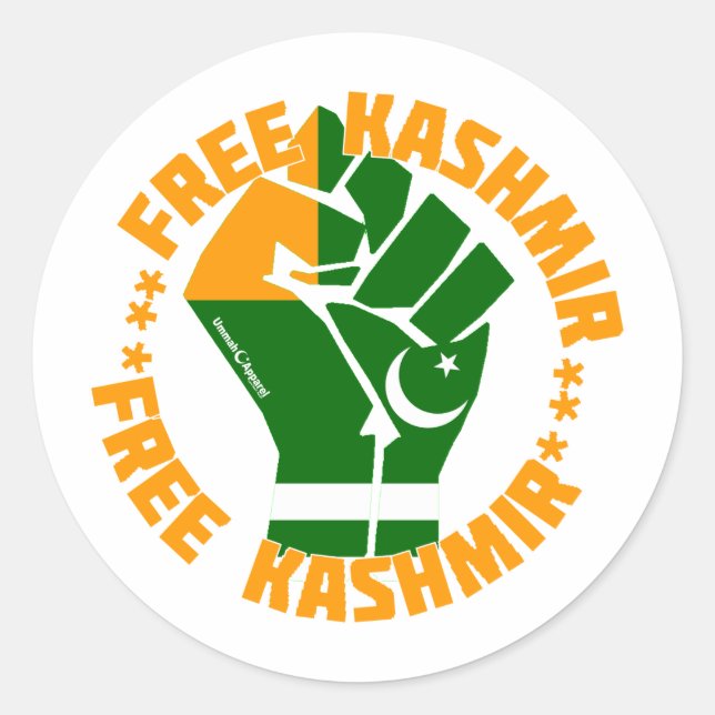Free Kashmir Classic Round Sticker (Front)