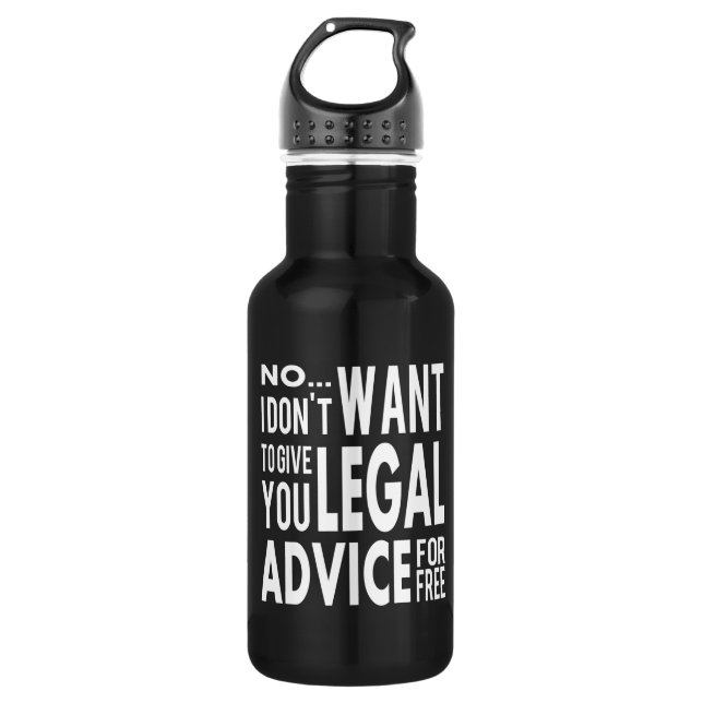Free Legal Advice - Funny Lawyer Quote 532 Ml Water Bottle (Front)