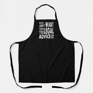Free Legal Advice - Funny Lawyer Quote Apron