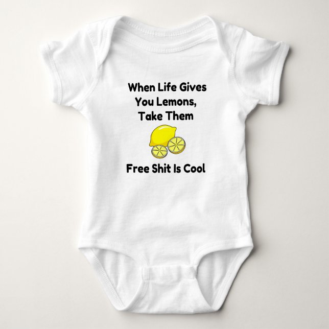 Free Lemons Baby Bodysuit (Front)