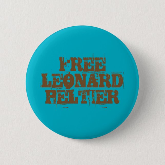 Free Leonard Peltier Button (Front)