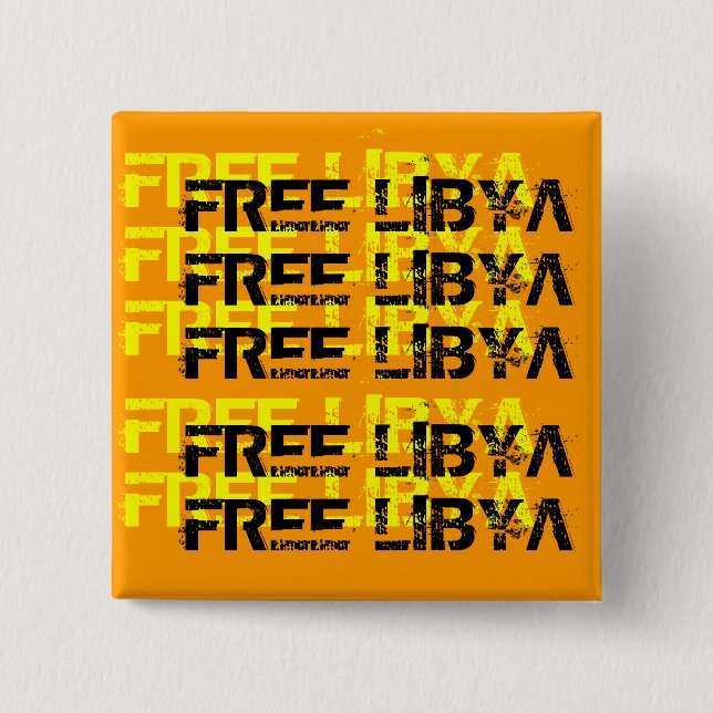 FREE LIBYA 15 CM SQUARE BADGE (Front)