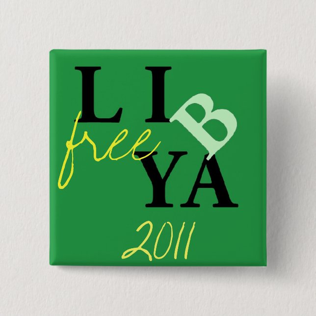 free libya 15 cm square badge (Front)