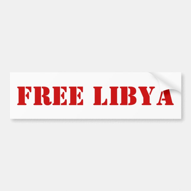 FREE LIBYA BUMPER STICKER (Front)