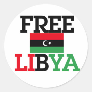 Free Libya Classic Round Sticker