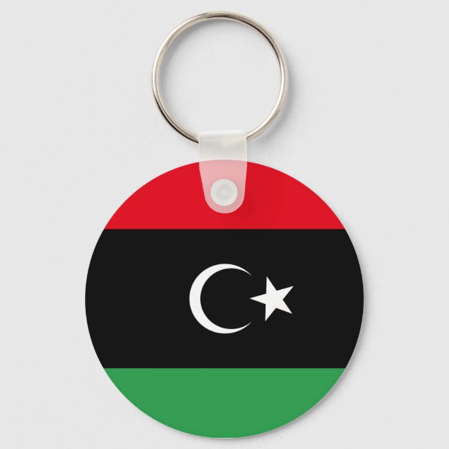 Free Libya Flag Key Ring (Front)