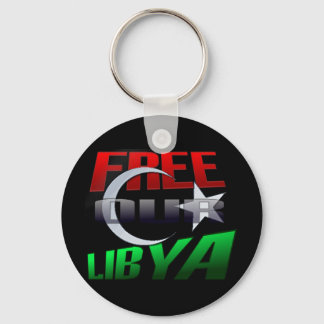 Free Libya Gift for Libyan friends and family Key Ring