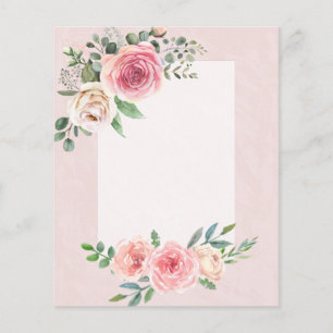 FREE LIVE DESIGNER HELP - WHITE ROSES - BUDGET FLYER