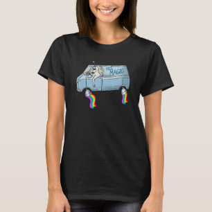 Free Magic Unicorn Driver Flying Fantasy Rainbow T-Shirt