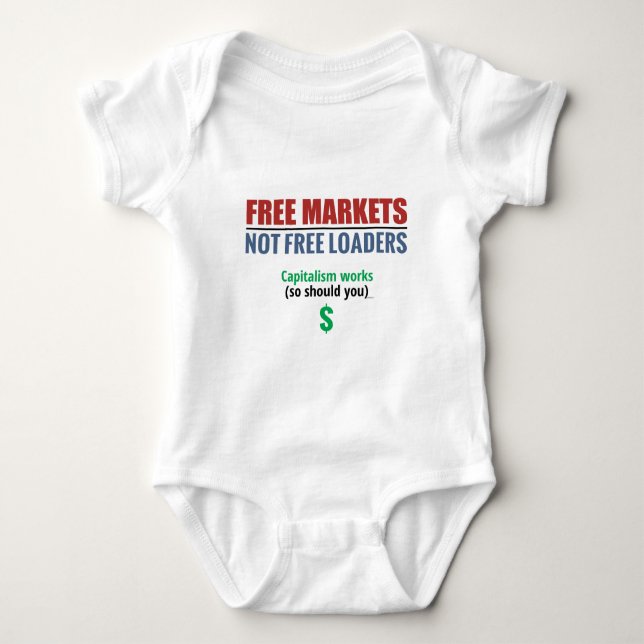 Free Market Capitalism Baby Bodysuit (Front)