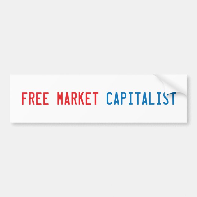 Free Market Economy Bumper Sticker (Front)