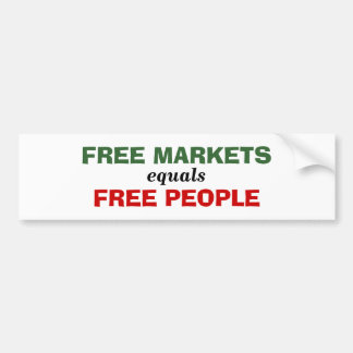 Free Markets equals Free People Bumper Sticker