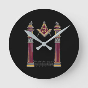 Free Mason Round Clock