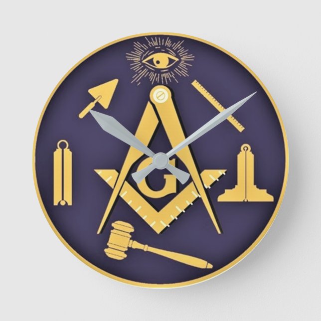 Free Mason Round Clock (Front)
