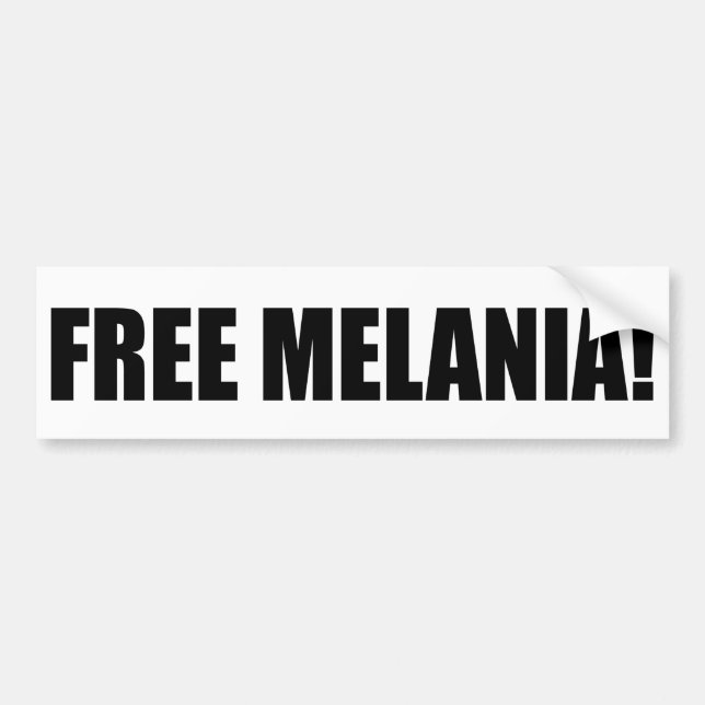 "FREE MELANIA!" BUMPER STICKER (Front)