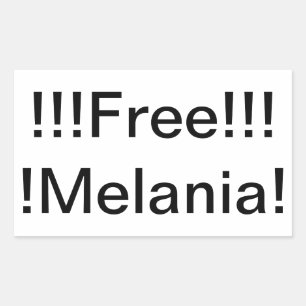 Free Melania!! Hankamer Artjunkhaus Human Traffic Rectangular Sticker