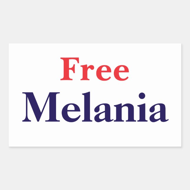 Free Melania Rectangular Sticker (Front)
