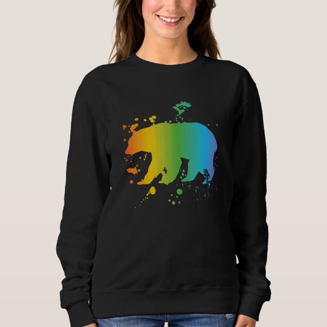 Free Mom Hugs bear LGBT pride social movement Sweatshirt (Front)