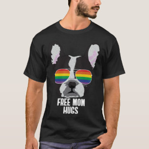 Free Mom Hugs  Dog Gay Pride T-Shirt