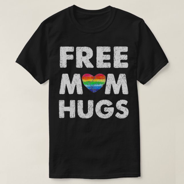 Free Mom Hugs , Free Mom Hugs Inclusive Pride LGBT T-Shirt (Design Front)