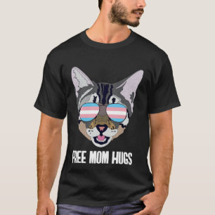 Free Mom Hugs Funny Cat Trans Pride T-Shirt