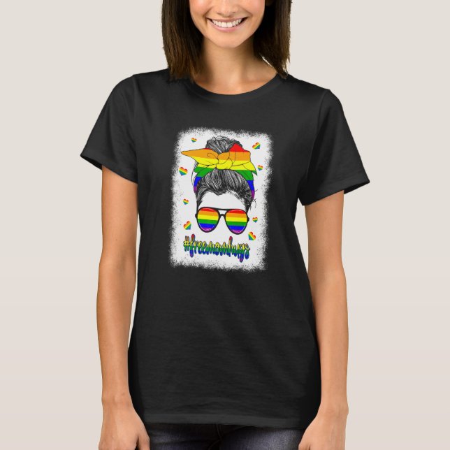 Free Mom Hugs Lgbt Pride T-Shirt (Front)