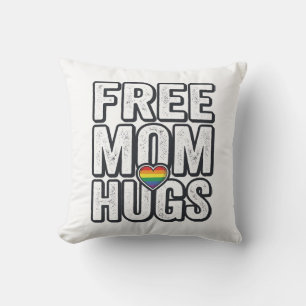 Free Mom Hugs Pride Heart Vintage T-Shirt Design_1 Cushion