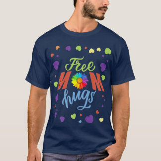 Free Mom Hugs Pride Shirt Heart LGBT Pride Month P
