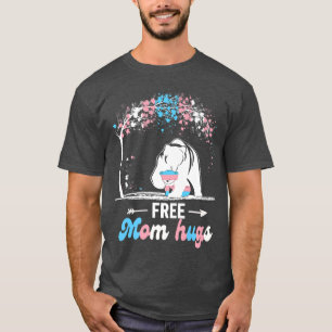 Free Mom Hugs Proud Mama Bear Transgender Pride LG T-Shirt